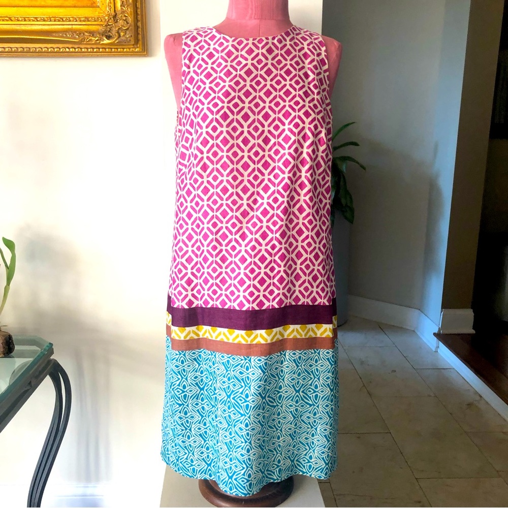 Ann Taylor linen sleeveless dress lined size 4